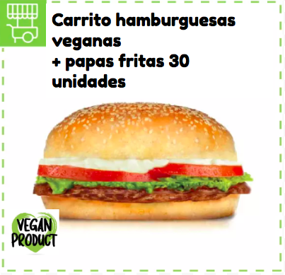 carrito de hamburguesa vegana